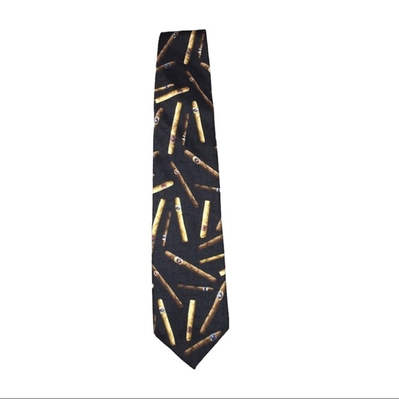 Arden Cravats Silk Cigar Printed Tie - Picture 1 of 6
